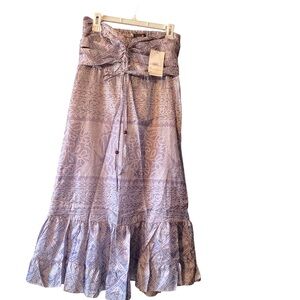 Junglee Billee  Strapless Sundress  Smocked Ruffle Hem‎ Purple Free Size